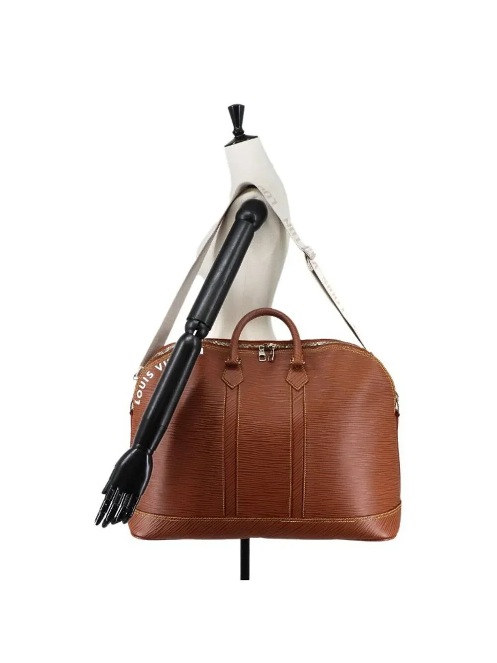 Louis Vuitton Epi XL Alma Travel GM 2-Way Bag Cognac